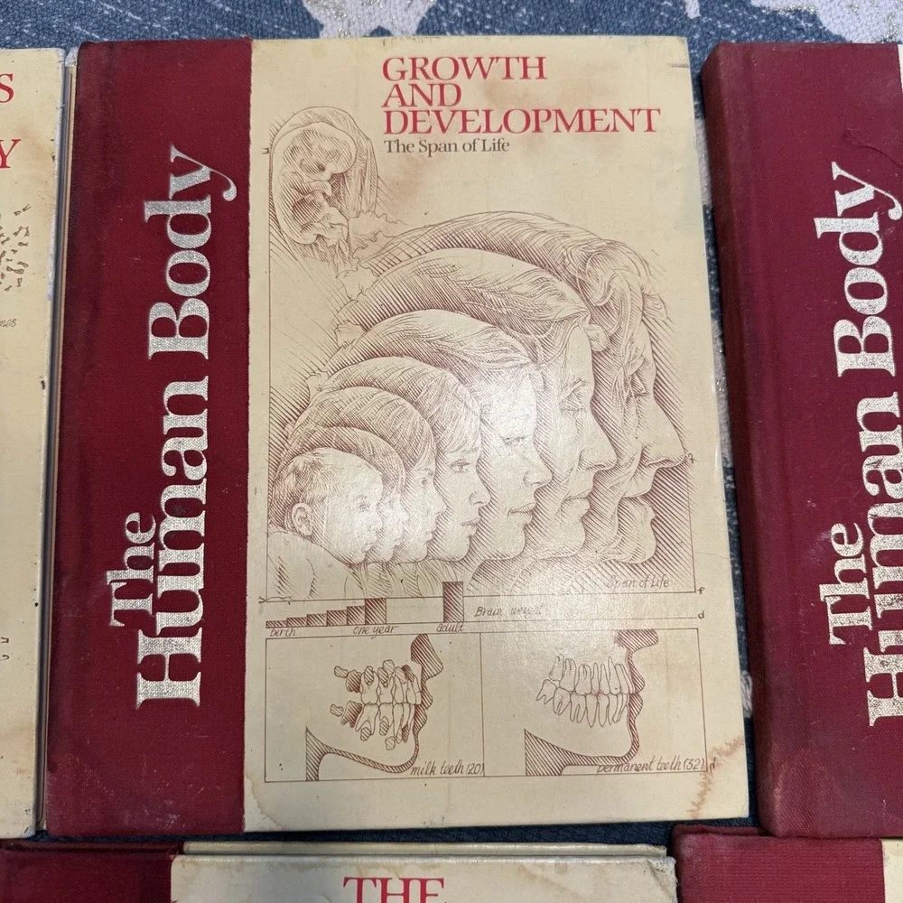Vintage 80's The Human Body Book Lot 6 HC US News Books Anatomy Science Medical